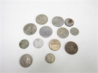 (13) Vtg International Coins