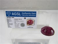 Synthetic, Lab Manufactured "AGSL" Ruby 190.30 Ct