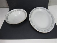 White & Floral China- Servingware