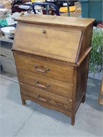 Vintage Wood and chest of drawers desk combo