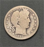 1894 - O Barber Half Dollar