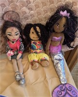 African American Plush Ty Mermaid Doll Lot