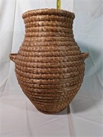Wicker Rattan Type Planter Vase Big  19" Tall