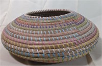 Wounaan Type Indian Woven Basket planter 16" wide