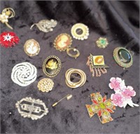 Jewelry Pin Lot - some backs missing