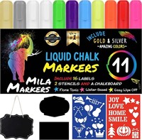 11 Neon Liquid Chalk Markers Kit