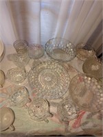 Group of Anchor Hocking Bubble dishes