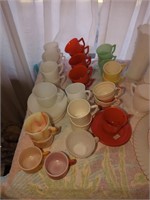 Group of demitass cups and saucers ....hazel