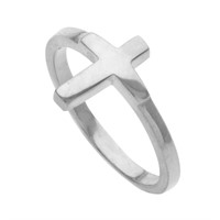 Sterling Silver Cross Ring-SZ 5