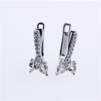 Sterling Silver Morganite & Zircon Earrings