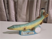 1973 collector fishing Jim Beam Decanter 15" by