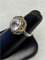 14K White Gold Filigree Ring