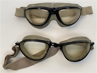 Lot Of Vintage Motorcycle / Aviation Goggles