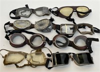 Lot Of Vintage Motorcycle / Safety Goggles
