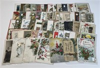 Lot Of Over 60 Antique Christmas Embossed