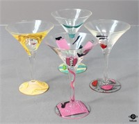 Hand Painted Martini Glass