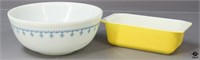 Pyrex Loaf Pan & Mixing Bowl