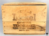 "George Dickel Whisky" Hinged Wood Crate