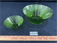 MCM Green Glass Bowls