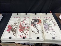 Japanese Scroll Prints (4) 38x15