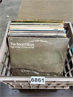 Crate of LP Records