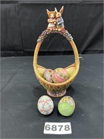 Jim Shore "Gathering Joy" Easter Basket w/ Eggs