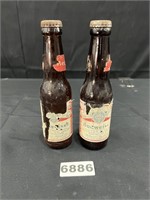 Vintage Budweiser 7oz Bottles, (full)