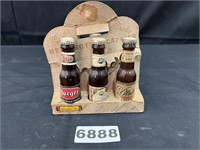 Antique 6-Pack Mini Beer Bottles