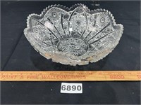 Depression Era Cut/Pressed Glass Bowl