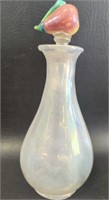 Older Glass Bottle With Glass Pear Finial (signed