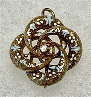 Tested 20K Gold Victorian Brooch