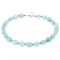 Sterling Silver Amazonite Nugget Necklace