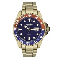 Deporte Pacific Mens Diver Style Blue Dial Gold