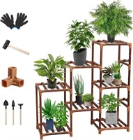 Tall Plant Stand for Indoor Outdoor, 7 Pots