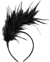 Mwoot 1920s Fascinator Feather Headband, Hair