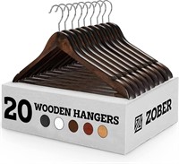 Zober Premium Wooden Hangers - Durable,