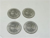 4 - 1974 Canada Winnipeg Centennial dollar coins
