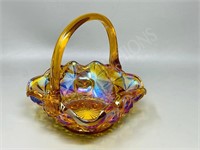 Carnival glass basket