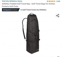 MSRP $50 Athletico Padded Travel Golf Club Bag