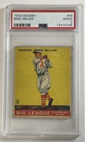 1933 Goudey #59 Bing Miller PSA 2 Sports Card