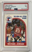 1989 NBA Hoops  #21 Michael Jordan PSA 7 Sports