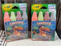 2 packs of 4 Sidewalk Chalk