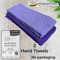 2 Ultra Soft 100% Cotton Hand Towels