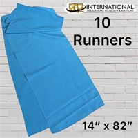 10 Blue Teal Table Runners (14" x 82")