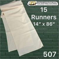 15 Tuscany Cream Table Runners (14" x 86")
