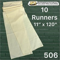 10 Tuscany Cream Table Runners (11" x 120")