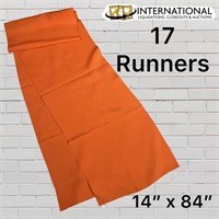 17 Autumn Orange Table Runners (14" x 84")