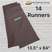 14 Brown Table Runners (13.5" x 84")