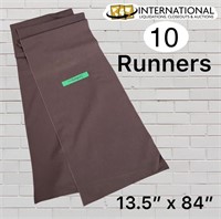 10 Brown Table Runners (13.5" x 84")
