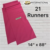 21 Fuchsia Table Runners (14" x 88")
